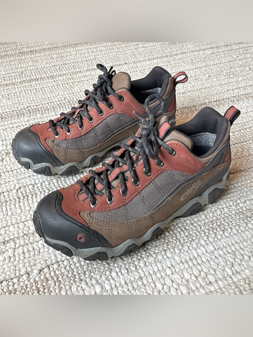Oboz Men's Firebrand II Low B-Dry Hiking Orange Grey Size 9 Gorpcore Outdoor
